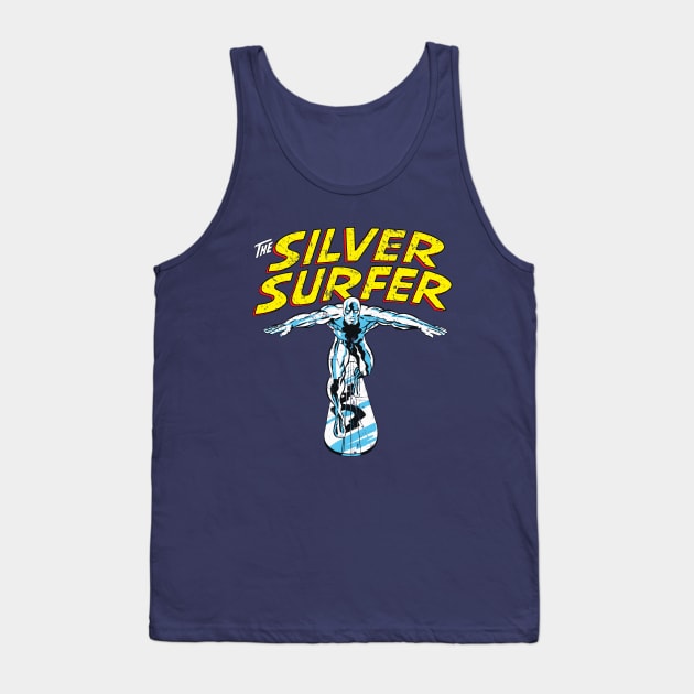 Classic Silver Surfer (Grunged) Tank Top by TonieTee